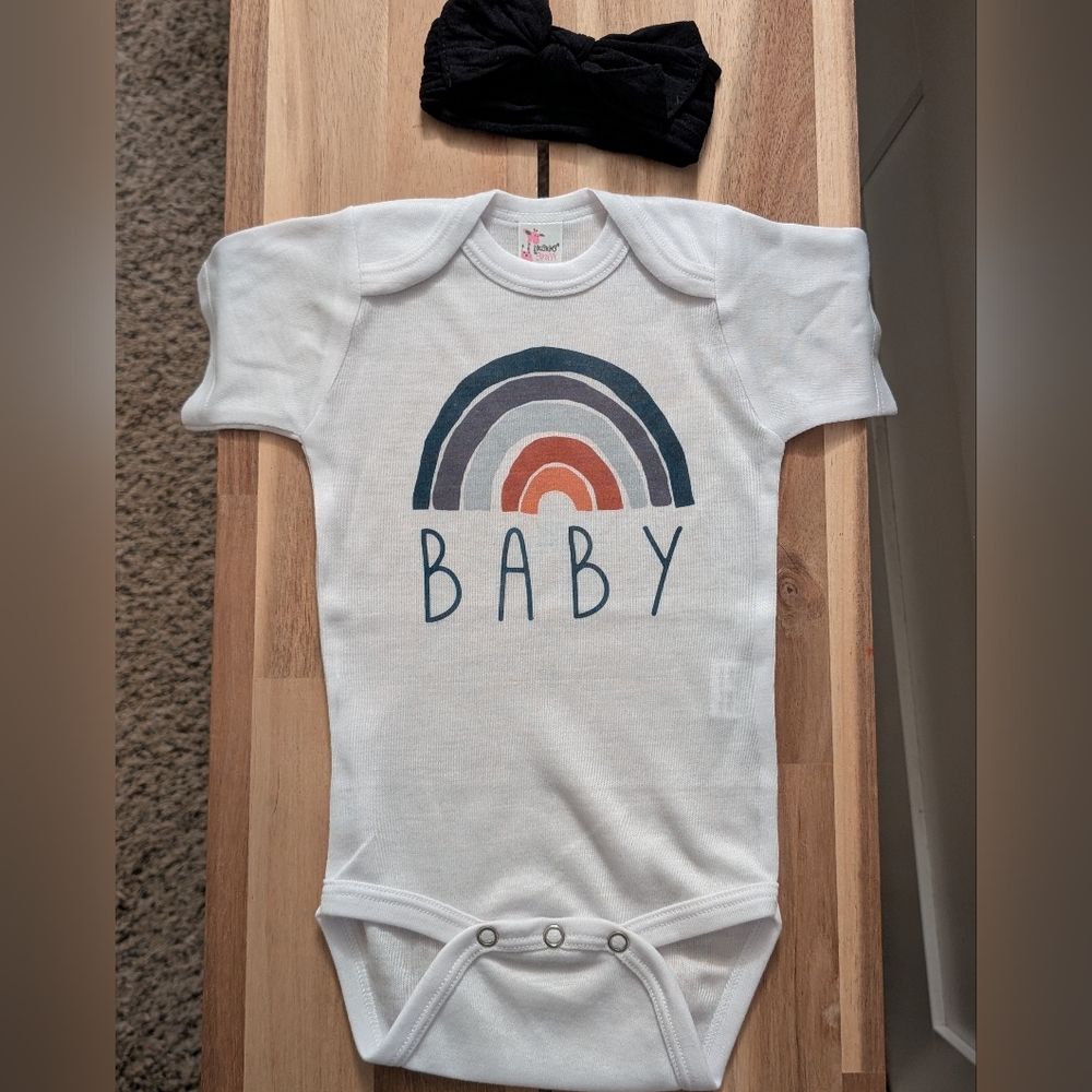 NWOT Rainbow Baby Onesie